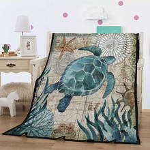 Super soft thick flannel blanket  3D Beauty Fashionable 150x200cm Fleece Throw Blanket gift Dropshipping Turtle 2024 - buy cheap