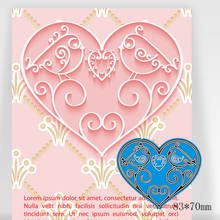 Moldes de corte de metal flor vazada, coração novo scrapbook decoração modelo de relevo faça você mesmo cartão de papel artesanato 83*70mm 2024 - compre barato
