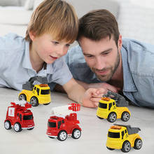 Mini camión de bomberos de ingeniería de 2 estilos, coche de juguete, modelo clásico de aleación fundido a presión, juguetes para niños, regalos para niños 2024 - compra barato