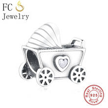 FC Jewelry Fit Original Brand Charms Bracelet  925 Sterling Silver Baby Troll Car Carriage Beads Making Mom Nurse Kid Berloque 2024 - buy cheap