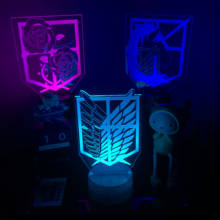 Anime Attack on Titan Scouting Legion Military Police Stationary Guard 3D LED Lamp Children Kids Boys Bedroom Nightlight Gifts 2024 - buy cheap