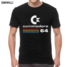 Retro Commodore 64 Tees Shirts for Men Casual Cotton T-Shirts O Neck Short Sleeve Geek Computer T Shirt 2024 - buy cheap