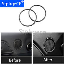 100% Real Carbon Fiber Car Door Audio Speaker Strip Cover Ring Sticker For Ford Mustang 2015 2016 2017 Car Interior Accessories 2024 - buy cheap