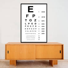 Modern Eye Test Snellen Chart Poster Home Decoration Art Painting Canvas Poster Wall Home Decor картины на стену 2024 - buy cheap