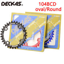 Deckas 104bcd positivo e negativo placa de dente estreito ampla chainring mtb bicicleta 32t34t 36t 38t peças da bicicleta bmx peças roda dentada 2024 - compre barato