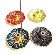 9-Hole Lotus Incense Holder Flower Copper Censer Plate for Sticks Cone Decor   Flower Copper Censer Plate 2024 - buy cheap