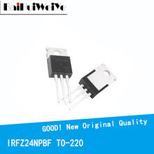 Chipset irfz24n to220 irfz24 novo e original, chipset ic mosfet 17a 55v para-220 com 10 peças