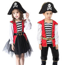 Captain Pirate Skull Costume Kid Boy Girls Halloween Buccaneer Cosplay Outfit Cool Hat Pants Suit Dress For Infant Toddler Child 2024 - buy cheap