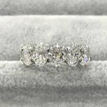 Luxury 100% 925 Sterling Silver Created Diamond Diamond  Wedding Engagement Cocktail Women Band Ring Fine Gemstone Jewelry 2024 - buy cheap