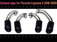 Наконечник Выхлопной Трубы для Porsche Cayenne 2018-2020, автомобильная выхлопная труба из нержавеющей стали, черный глушитель, наконечник выхлопной системы, насадка, выхлопная труба 2024 - купить недорого