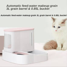 Alimentador automático para animal de estimação, tigela de comida com dispensador de água, pote duplo para cães e gatos, pratos para pet, suprimentos e alimentação 2024 - compre barato