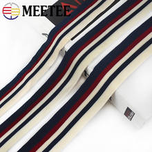 Meetee-Bandas de rayas de 30/35/40mm de ancho, correas de punto, costura DIY, manualidades para ropa, cinturón, chaqueta, accesorio RD205, 23 metros 2024 - compra barato