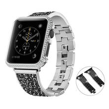 Fashion Glitter Diamond Metal Strap for Apple Watch Band Series SE 6 5 4 3 2 Exquisite Bracelet Belt for iWatch 38/42mm 40/44mm 2024 - buy cheap