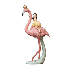 Nordic Flamingos Character Sculpture Figurine Creative Resin Modern Figurine Ornament Home Decoration Accessories Desktop Decor 2024 - buy cheap