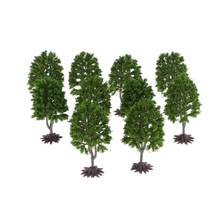 10 Model Trees with Base HO N Gauge Train Railroad Garden Forest Diorama Scenery, 1:100 Scale 2024 - buy cheap
