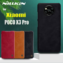 for Xiaomi POCO X3 Pro Case Casing Nillkin Luxury Genuine Leather Soft Flip Phone Cover on POCO X3 Pro Capa Funda 2024 - buy cheap