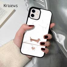 Чехол krajew для телефона с изображением таксы сосисок для iPhone 12 13 mini 5 6S 7 8 PLUS X XS XR 11 PRO MAX SE 2020 2024 - купить недорого