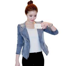 New 2022 Spring Women's Denim Jacket Coat Short Slim Jean Jackets Female Fashion Ladies Coats Outerwear 2024 - buy cheap