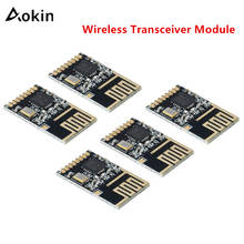 Aokin 5 шт. 10 шт. беспроводной модуль приемопередатчика NRF24L01 + SMD 1,27 мм + 2,4G беспроводной модуль приемопередатчика для Arduino 2024 - купить недорого