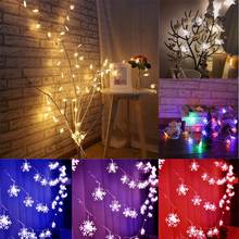 `1.5M10LED Snowflake Shape LED String Light Battery Powered Outdoor Decoration Christmas Holiday Fairy String Light 2024 - buy cheap