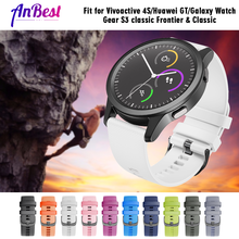 Pulseiras de relógio para vivoactive 4 45mm esporte pulseira 22mm silicone substituição cinta compatível com engrenagem s3/huawei gt 46mm