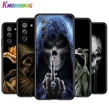 Grim Reaper Skeleton Skull for Samsung Galaxy S21 Ultra Plus Note 20 10 9 8  S10 S9 S8 S7 S6 Edge Plus Black Phone Case 2024 - buy cheap