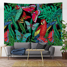 Pretty Animal Floral Wall Hanging Bedroom Wall Decor Boho Hippie Home Decor Art Tapestry Background Cloth Yoga Mat Sheets 2024 - buy cheap