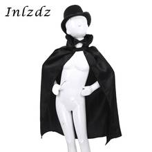 5Pcs Kids Children Magician Cosplay Costume Outfit Cape Hat Magic Wand Gloves Necktie Set for Halloween Roleplay Party Dress Up 2024 - buy cheap