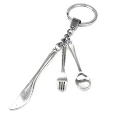 XKXLHJ-cuchillo joyería de moda, llavero de tenedor, vajilla, llavero, joyería hecha a mano, 2020 2024 - compra barato