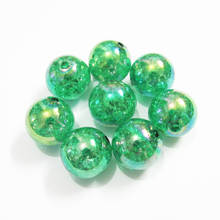 Оптом 20 мм темно-зеленые бусины AB, массивные бусы для детского ожерелья 2024 - купить недорого