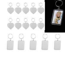 20pcs Acrylic Photo Keychain Transparent key holders with space for photos or images Blank Photo Picture Frame 2024 - buy cheap