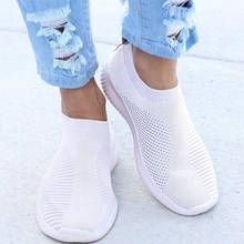 Women Flat Slip on White Shoes Woman Lightweight White Sneakers Summer Autumn Casual Chaussures Femme Basket Flats Shoes 2024 - купить недорого