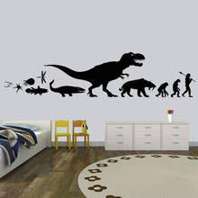 Vinyl Dinosaur Evolution T-Rex wall Sticker Kids Dinosaur Wall decals Removable Bedroom Kids Girls Boys Room home decor HY724 2024 - buy cheap