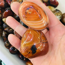 100g Natural crystal Silk agate Play with the stone stone rolling palmetto stone treatment 1pcs Randomly send 2024 - buy cheap