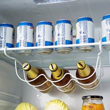 Behogar estante de armazenamento de cerveja, refrigerador, cozinha, prateleira, suporte, prateleira, organizador de geladeira, pode, garrafas de vinho, watter 2024 - compre barato