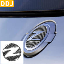 Cubierta delantera de fibra de carbono para coche Nissan, LOGO Z, parachoques, labio, emblema, insignia, pegatina modificada, accesorios exteriores, para Nissan 350Z Z33 2003-2009 2024 - compra barato