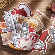 Lychee Life 35Pcs Retro Hand Account Material Package Old English Cooking Food Bill Hand Account Sticker Diy Sticker 2024 - buy cheap