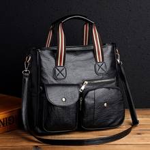 Bolsa de ombro feminina de alta capacidade, bolsa de mão de couro pu, bolsa transversal feminina, bolsa mensageiro, bolsa tote feminina 2021 2024 - compre barato