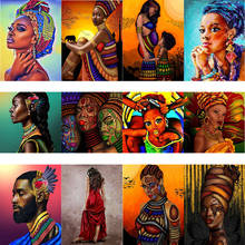 tapb African Women DIY Painting By Numbers Adult Handicraft On Canvas Coloring By Numbers Home Wall Art Decor 2024 - buy cheap