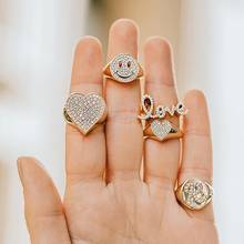 Hot fashion 925 Sterling Silver delicate Love Letters friendship Ring for Women lovely girl Simple Cute Lover midi rings Jewelry 2024 - buy cheap
