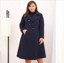 elegant robe long woolen coats 2020 women winter coats office lady thick warm wool button outwear overcoat plus size 10xl fw687 2024 - buy cheap