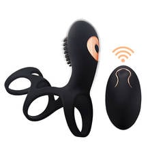 Controle remoto erótico cockring pênis anel vibrador vibratório galo anel para homem clitóris estimulador adultos brinquedos sexuais para casais 2024 - compre barato