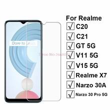 Protetor de tela para realme c20 c21, protetor de tela para realme de vidro, 3-1 peças 2024 - compre barato