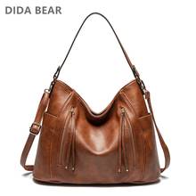 DIDABEAR Hobo Bag Leather Women Handbags Female Fashion Shoulder Bags Vintage Large Bucket Bags Bolsas Femininas Sac A Main 2024 - buy cheap