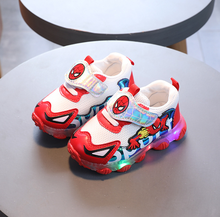 Disney 2021 New Cartoon Spiderman Child Luminous Shoes Sneakers Brand Mesh footwear Boys Kids LED Flashing Shoes Baby Casual Sho 2024 - buy cheap