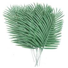 10PCS Artificial Palm Tree Faux Leaves Green Plants Greenery for Flowers Arrangement Wedding Decoration Promotion 2024 - buy cheap