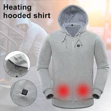 Intelligent Thermostatic Heated Hoodie Temperature Controllable Fleece Hooded Sweatshirt For Men And Women Winter Jacket 2024 - buy cheap