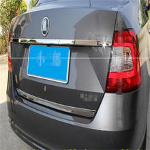 High quality stainless steel Rear Trunk Lid Cover Trim For 2013 2014 Skoda Rapid 2024 - buy cheap