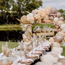 Kit de guirnalda de globos Nude, decoración para boda, arco de globos blanco, oro rosa cromado, fiesta de aniversario, Baby Shower, bricolaje 2024 - compra barato