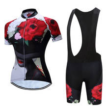 Conjunto de ropa de bicicleta de carretera para mujer, pantalones cortos con pechera, Jersey de ciclismo, traje de MTB, uniforme para niña 2021 2024 - compra barato